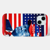 Coques Case-Mate iPhone Drapeau américain Donald Trump 2024 (Verso (horizontal))