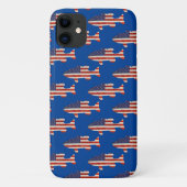 Coques Case-Mate iPhone Drapeau américain en bleu (Dos)