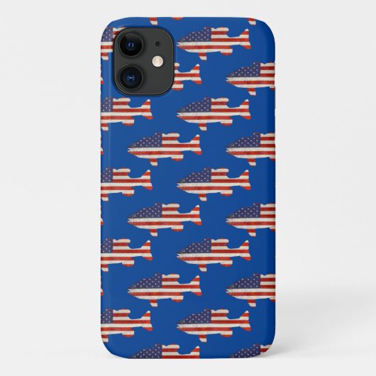 Coques Case-Mate iPhone Drapeau américain en bleu (Dos)