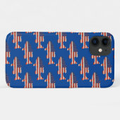 Coques Case-Mate iPhone Drapeau américain en bleu (Dos (Horizontal))
