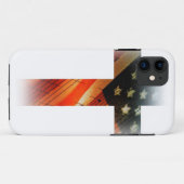 Coques Case-Mate iPhone Drapeau américain en croix (Dos (Horizontal))