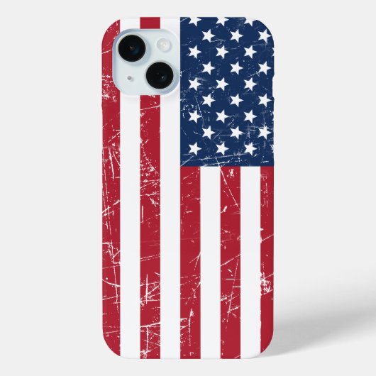 Coques Case-Mate iPhone Drapeau américain en détresse (Verso)
