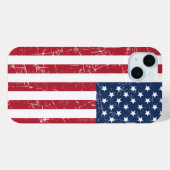 Coques Case-Mate iPhone Drapeau américain en détresse (Verso (horizontal))