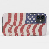Coques Case-Mate iPhone Drapeau américain en détresse (Dos (Horizontal))