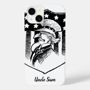 Coque Pour iPhone 14 Drapeau américain et oncle Sam patriotique vintage
