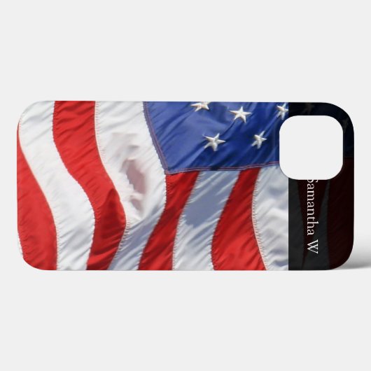 Coques Case-Mate iPhone Drapeau américain, évent (Verso (horizontal))