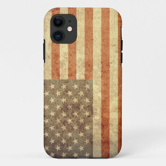 Coques Case-Mate iPhone Drapeau américain - Grunge (Dos)