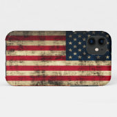 Coques Case-Mate iPhone Drapeau américain grunge (Dos (Horizontal))