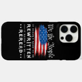 Coques Case-Mate iPhone Drapeau américain La constitution des États-Unis d (Verso (horizontal))