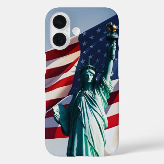 Coques Case-Mate iPhone Drapeau américain Lady Liberty (Verso)