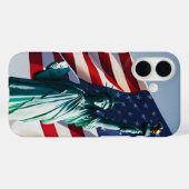 Coques Case-Mate iPhone Drapeau américain Lady Liberty (Verso (horizontal))