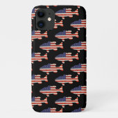 Coques Case-Mate iPhone Drapeau américain noir (Dos)