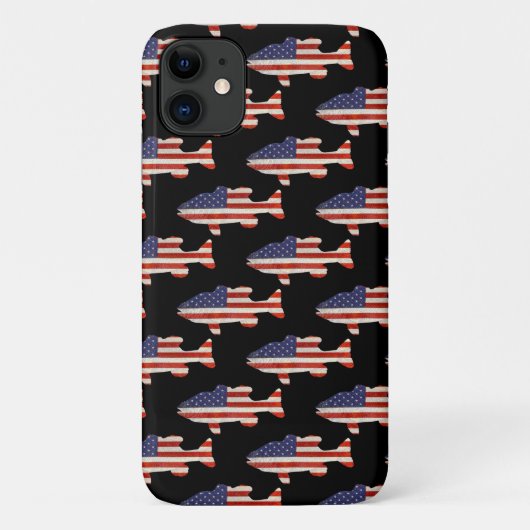 Coques Case-Mate iPhone Drapeau américain noir (Dos)