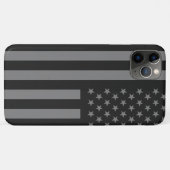 Coques Case-Mate iPhone Drapeau américain noir gris (Dos (Horizontal))