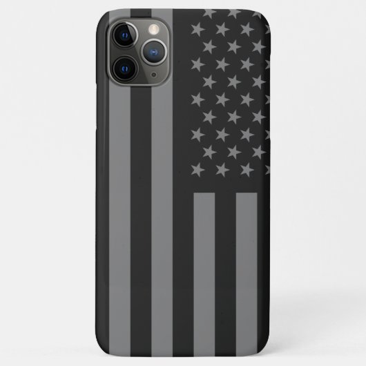 Coques Case-Mate iPhone Drapeau américain noir gris (Dos)