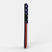 Coques Case-Mate iPhone Drapeau américain Nom personnel ou monogramme (Dos/Droite)