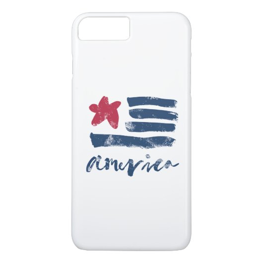 Coques Case-Mate iPhone Drapeau américain Paintstrokes (Dos)