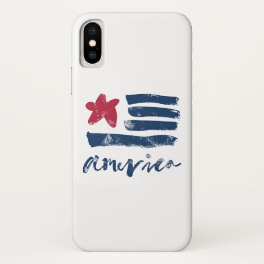 Coques Case-Mate iPhone Drapeau américain Paintstrokes (Dos)