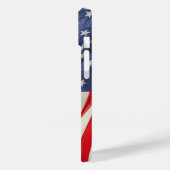 Coques Case-Mate iPhone Drapeau américain patriotique Aigle d'or Nom perso (Verso / Gauche)