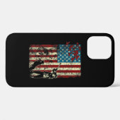 Coques Case-Mate iPhone Drapeau américain patriotique en détresse (Verso (horizontal))