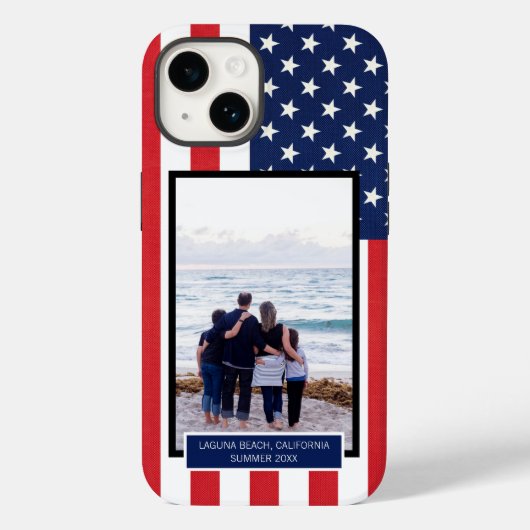 Coques Case-Mate iPhone Drapeau américain patriotique étoiles et rayures (Verso)