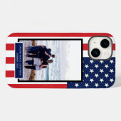 Coques Case-Mate iPhone Drapeau américain patriotique étoiles et rayures (Verso (horizontal))