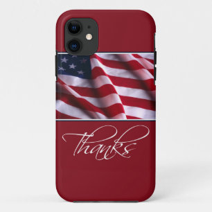 Etui iPhone Case-Mate Drapeau américain patriotique merci en rouge
