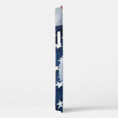 Coques Case-Mate iPhone Drapeau américain Patriotique Monogramme (Verso / Droite)