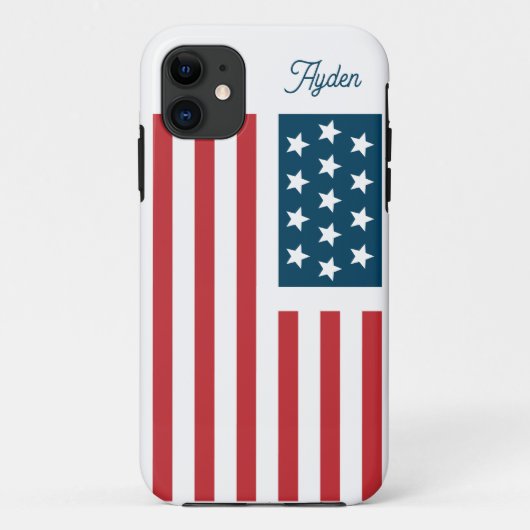 Coques Case-Mate iPhone Drapeau Américain Personnalisable (Dos)