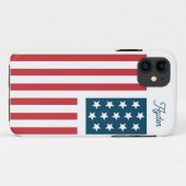 Coques Case-Mate iPhone Drapeau Américain Personnalisable (Dos (Horizontal))