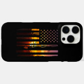 Coques Case-Mate iPhone Drapeau Américain Poisson Pêcheur Pêcheur Drôle Ba (Verso (horizontal))