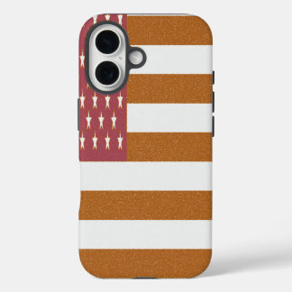 Coques iPhone 16 Drapeau américain rétro