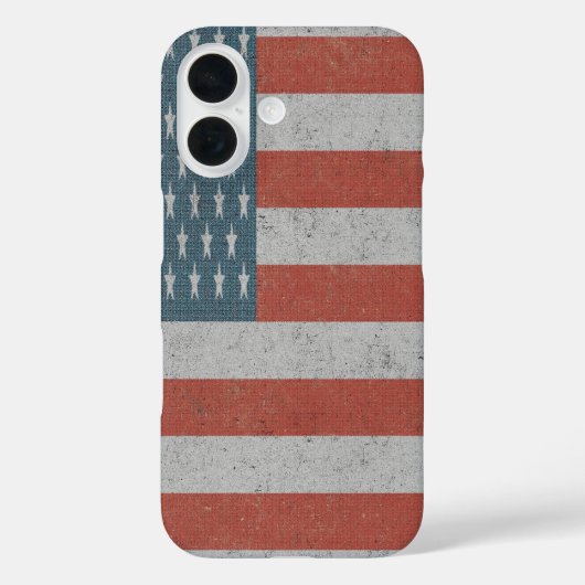 Coques Case-Mate iPhone Drapeau américain rétro (Verso)