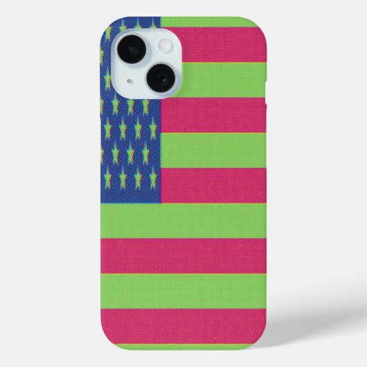 Coques Case-Mate iPhone Drapeau américain rétro (Verso)