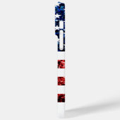 Coques Case-Mate iPhone Drapeau américain rouge brillant faux bling (Verso / Gauche)