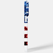 Coques Case-Mate iPhone Drapeau américain rouge brillant faux bling (Verso / Droite)