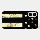 Coques Case-Mate iPhone Drapeau Américain Sépia Désert Grunge Industriel (Verso (horizontal))