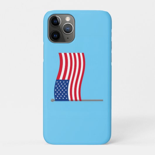 Coques Case-Mate iPhone Drapeau Américain sur Fond Bleu (Dos)