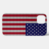 Coques Case-Mate iPhone Drapeau américain sur la fibre de carbone (Verso (horizontal))