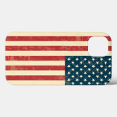 Coques Case-Mate iPhone Drapeau américain vieilli (Verso (horizontal))