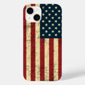 Coques Case-Mate iPhone Drapeau américain vieilli en détresse (Verso)
