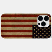 Coques Case-Mate iPhone Drapeau américain vintage Grunge (Verso (horizontal))