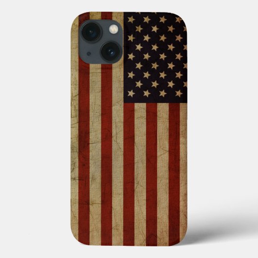 Coques Case-Mate iPhone Drapeau américain vintage Grunge (Verso)