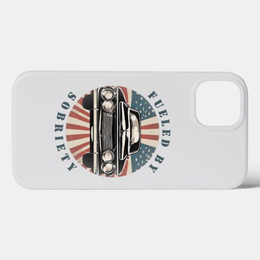 Coques Case-Mate iPhone Drapeau Américain Voiture Classique Rétro Alimenté (Verso (horizontal))