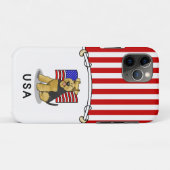 Coques Case-Mate iPhone Drapeau américain Welsh Terrier Dog - mignon (Dos (Horizontal))