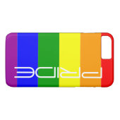 Coques Case-Mate iPhone Drapeau arc-en-ciel de la fierté gay (Dos (Horizontal))