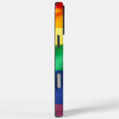 Coques Case-Mate iPhone Drapeau arc-en-ciel LGBT Pride Nom personnalisé (Verso / Droite)