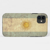 Coques Case-Mate iPhone Drapeau Argentine - Grunge (Dos (Horizontal))