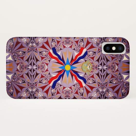 Coques Case-Mate iPhone drapeau assyrien (Dos (Horizontal))