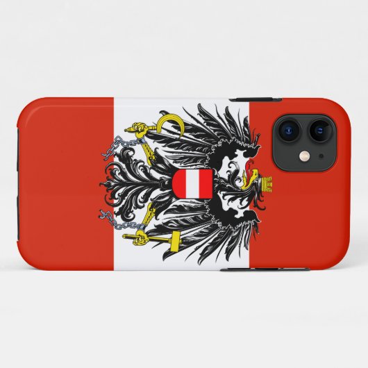 Coques Case-Mate iPhone Drapeau Autriche (Dos (Horizontal))